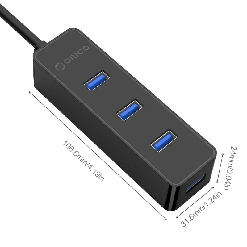 Orico 4 Port Usb3.0 Hub - Black