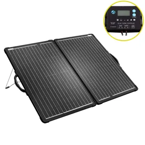 PLK 100W Portable Solar Panel Kit Lightweight Briefcase with 20A Charge Controller