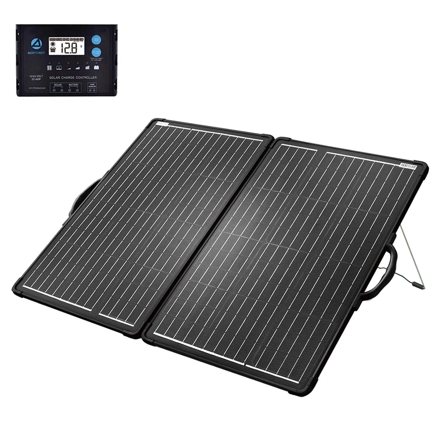 PLK 120W Portable Solar Panel Kit Lightweight Briefcase with 20A Charge Controller