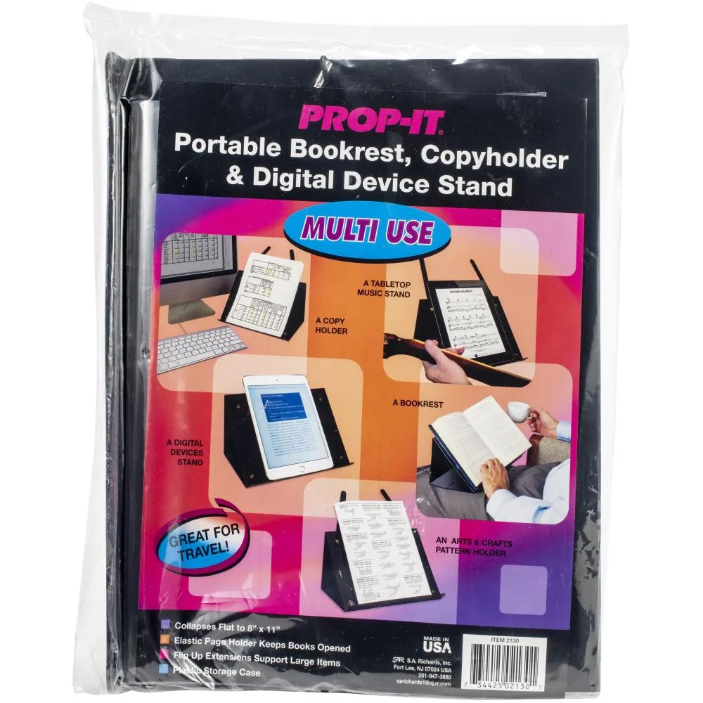 PROP-IT Portable Bookrest, Copyholder & Digital Device Stand*