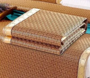 Queen or King Cool Summer Mat Sheet  2 pillow cases Soft Rattan Rug 软藤夏季凉席加 2枕套