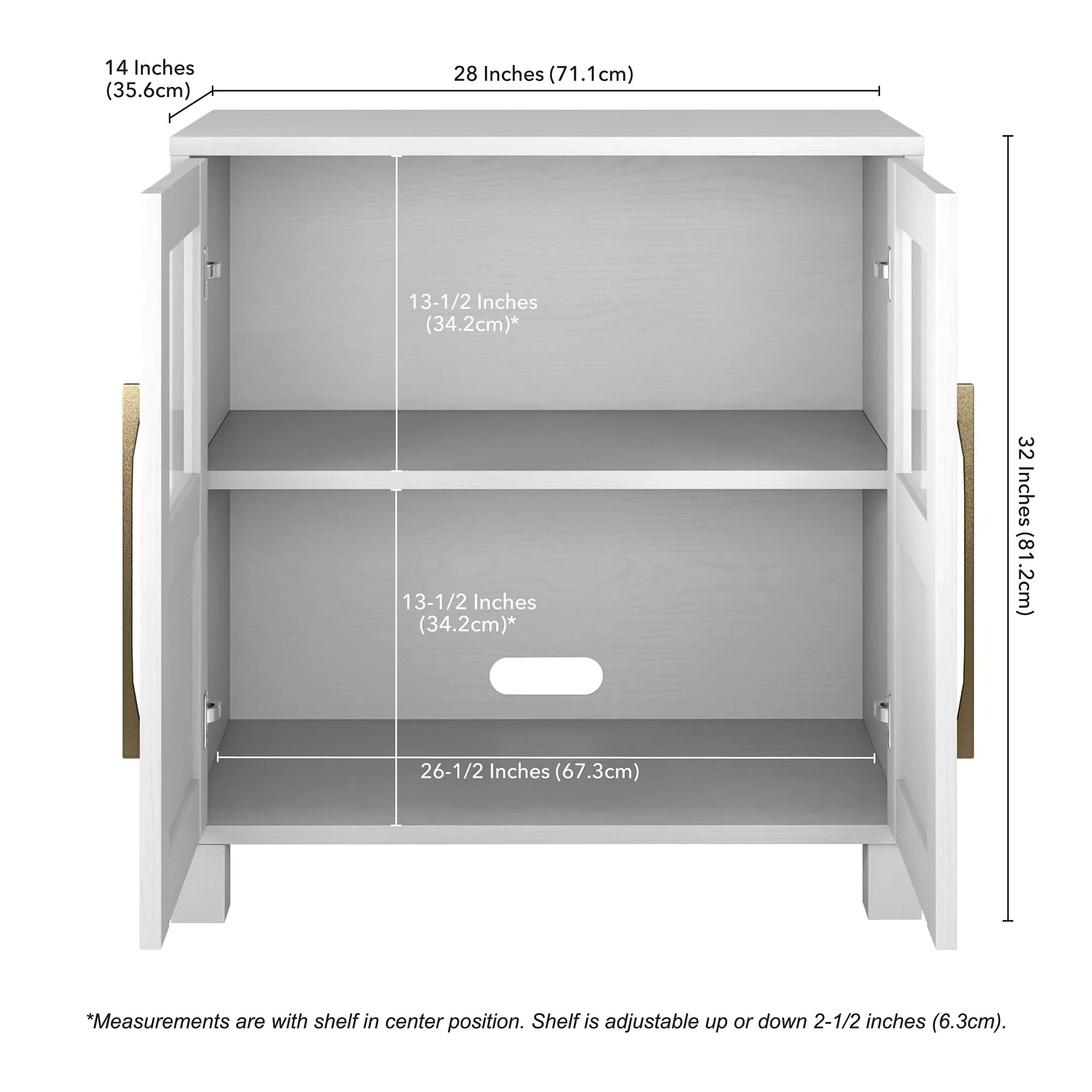 relaxed Holbrook Rectangular Accent Cabinet, Alder White