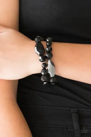 Rockin Rock Candy - Black Paparazzi Bracelet