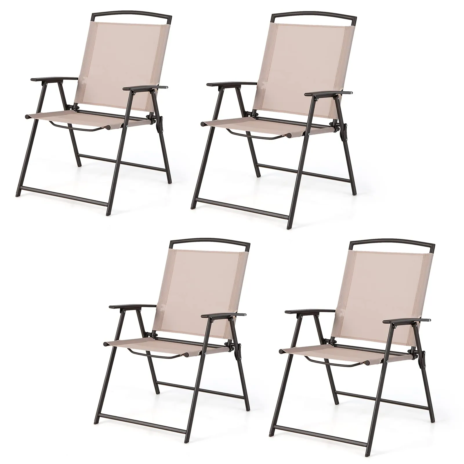 Tangkula 2 Piece Patio Folding Chairs