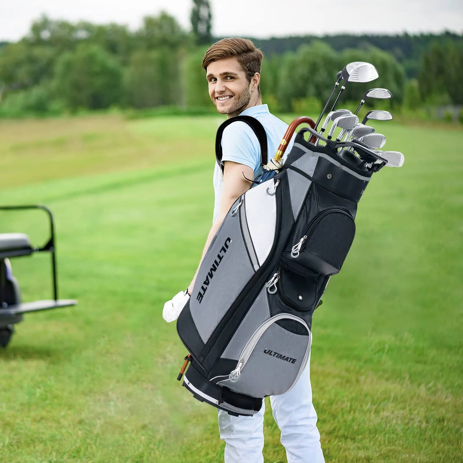 Tangkula Golf Cart Bag, Lightweight Golf Club Bag