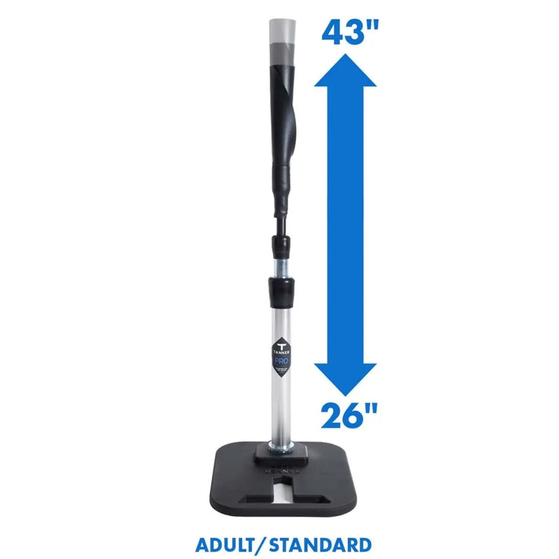 Tanner Tee Pro 26"-43" Adjustable Batting Tee (Adult/Standard): TTPR001