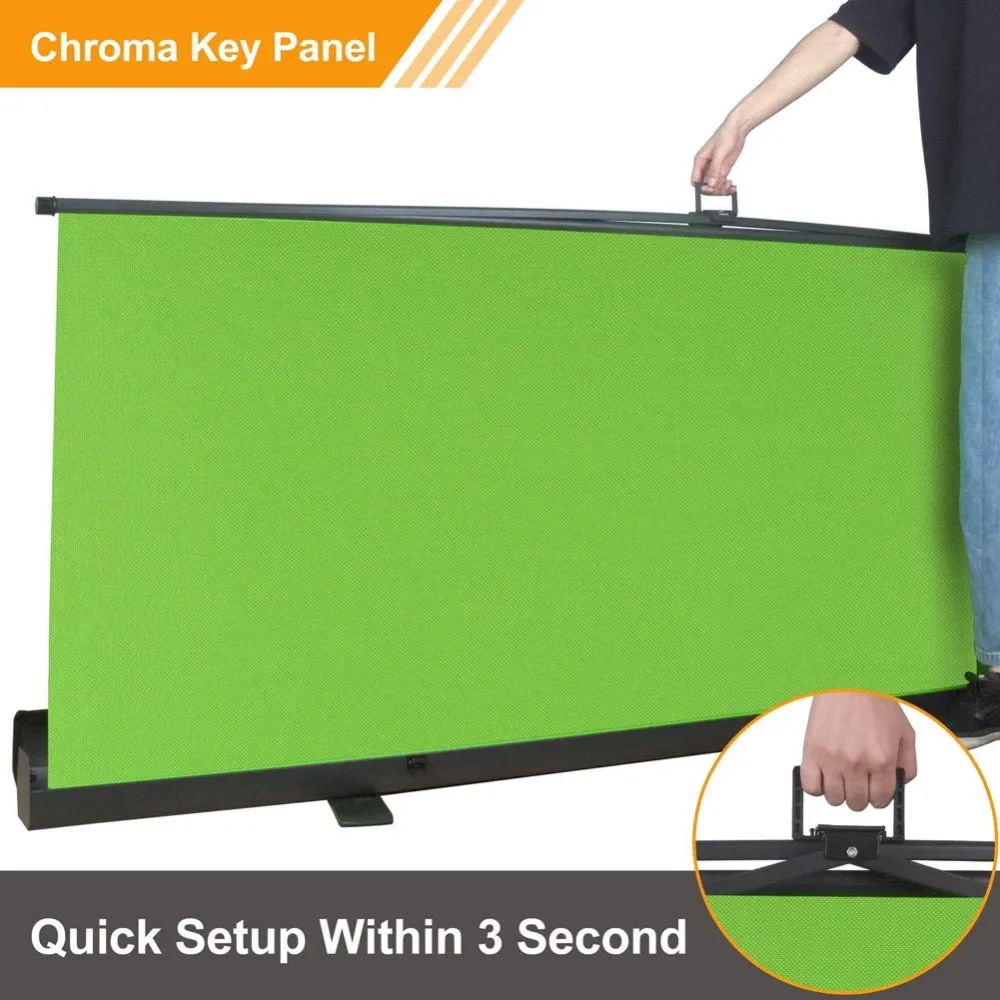 Upmost Office Portable Pull-Up 92"x77" & 60"x72" Green Screen Chroma Key Panel Backdrop