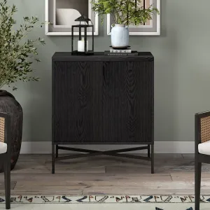 versatile Brighton 28" Wide Rectangular Accent Cabinet, Charcoal Gray