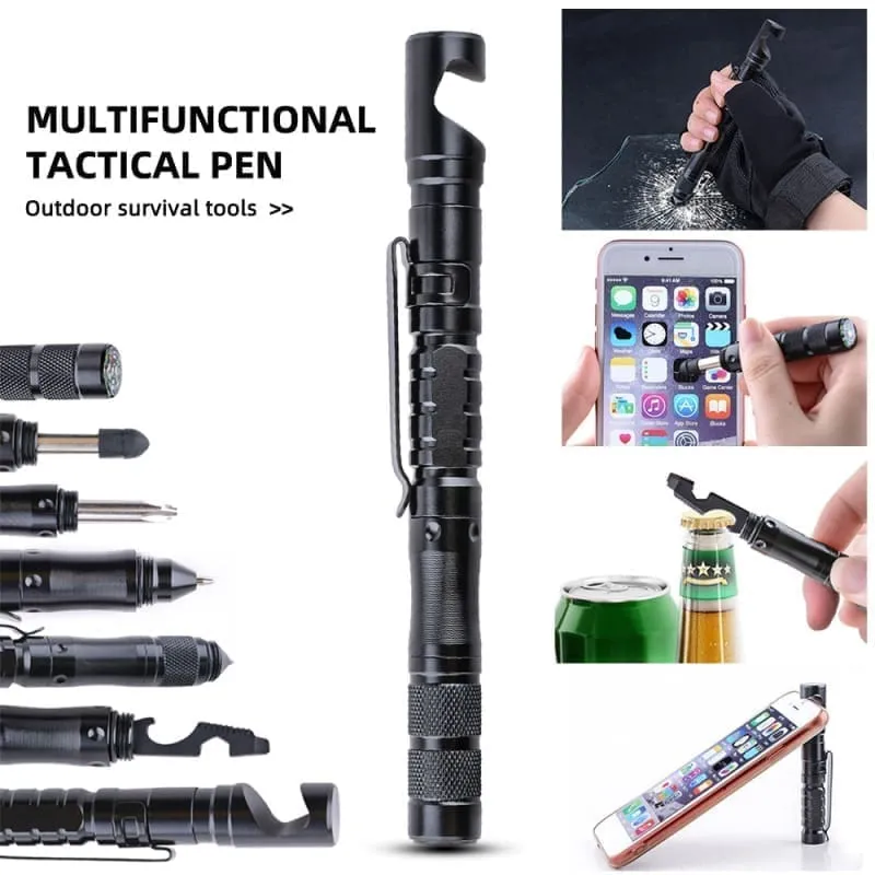 Versatile Tactical Pen - Multi-Tool with Glass Breaker, Self Defense Features, and More - Lightweight and Durable Aviation-Grade Aluminium - Perfect for EDC and emergency survival situations