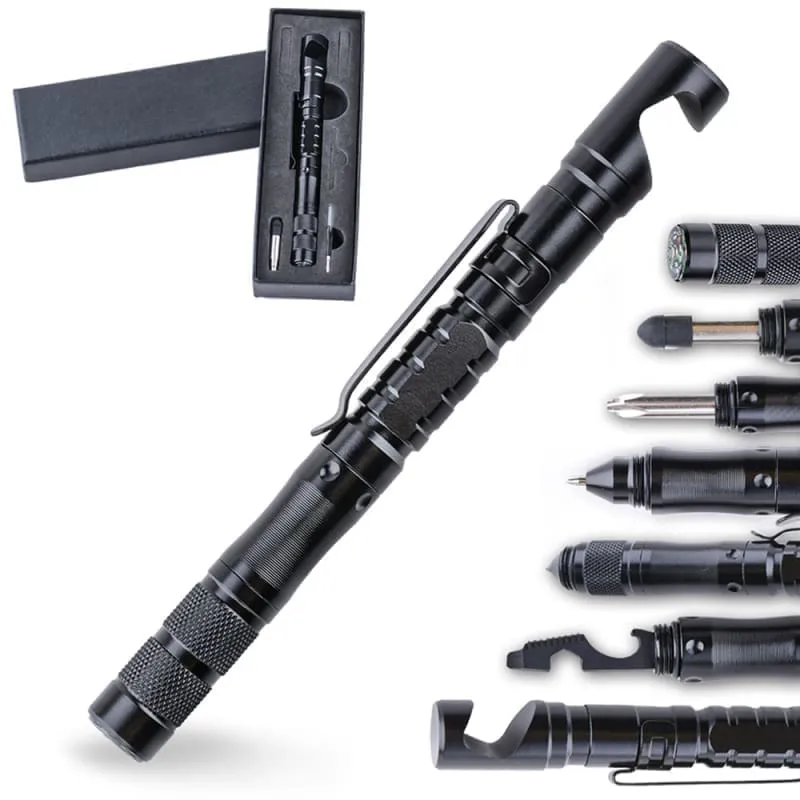 Versatile Tactical Pen - Multi-Tool with Glass Breaker, Self Defense Features, and More - Lightweight and Durable Aviation-Grade Aluminium - Perfect for EDC and emergency survival situations