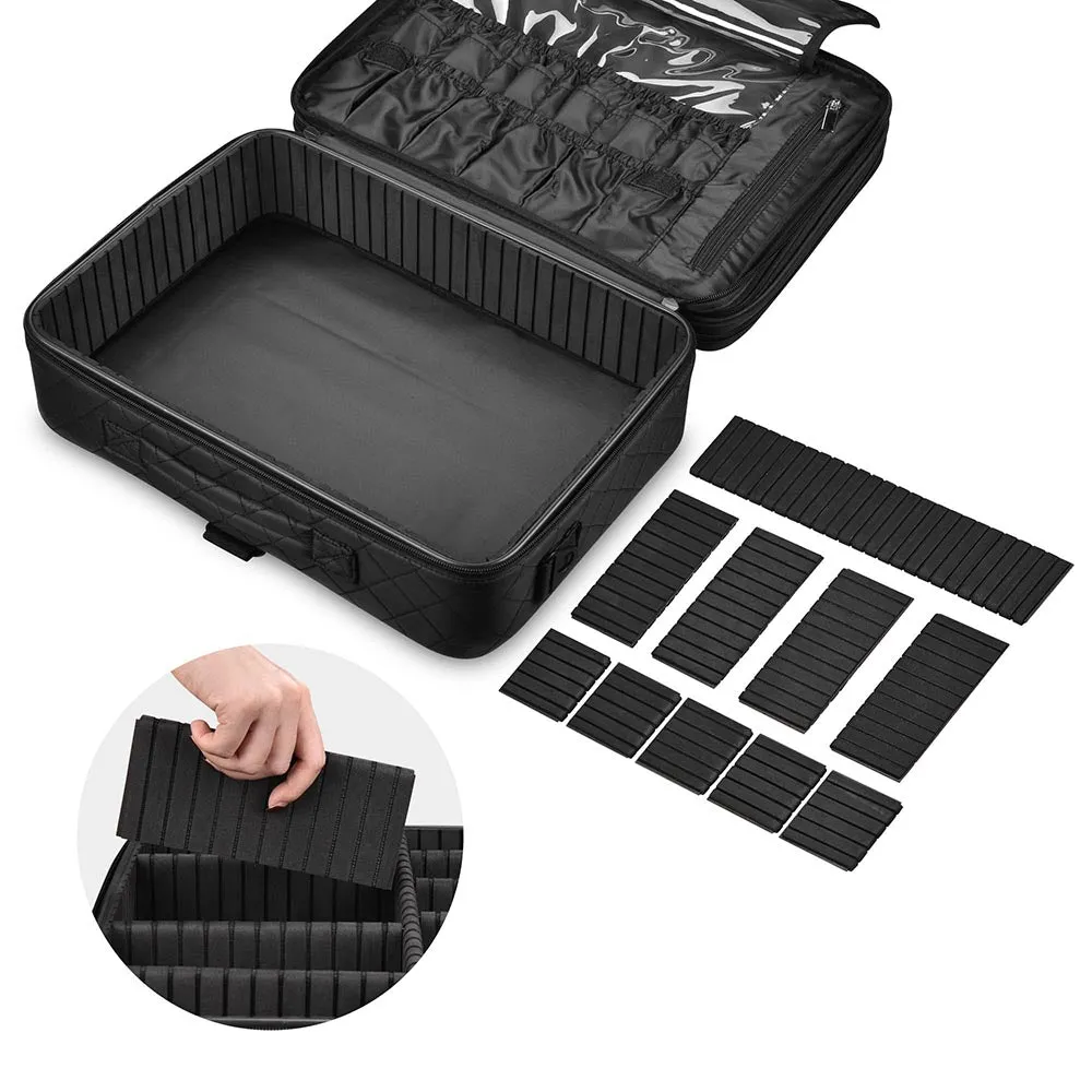 Yescom Portable Makeup Artist Soft Train Bag Case 16x11x7"