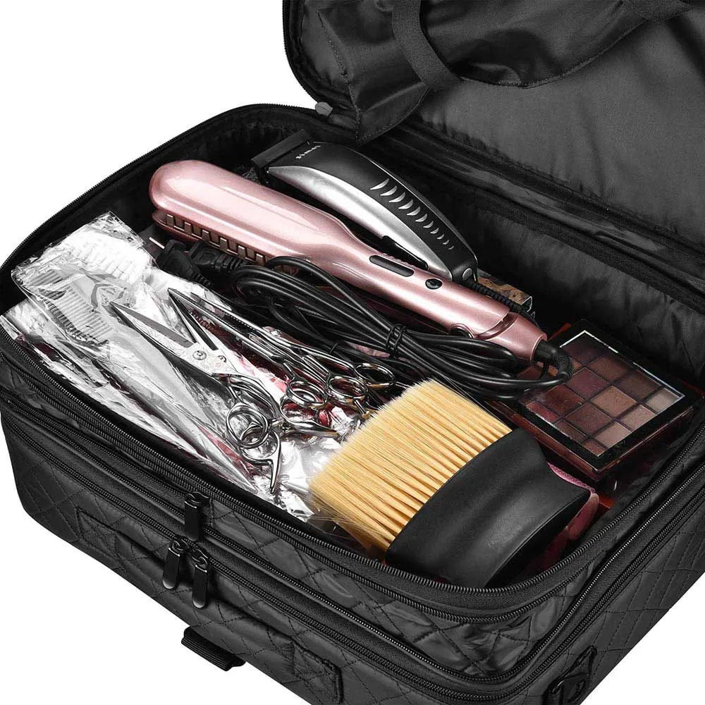 Yescom Portable Makeup Artist Soft Train Bag Case 16x11x7"